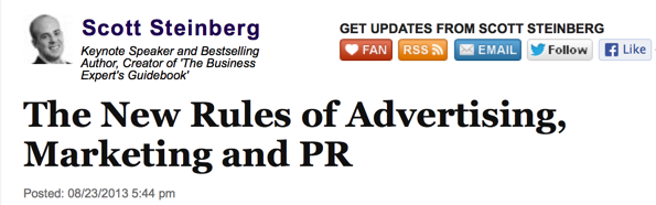 Huffington Post Explores The New Rules of Advertising, Marketing and PR with Brian Solis