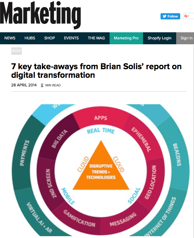 7 key take-aways from Brian Solis’ report on digital transformation