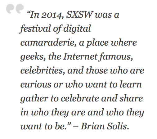 The Growing Pains of SXSW: An Interview with Brian Solis