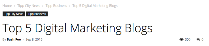 TippNews DAILY: Top 5 Digital Marketing Blogs