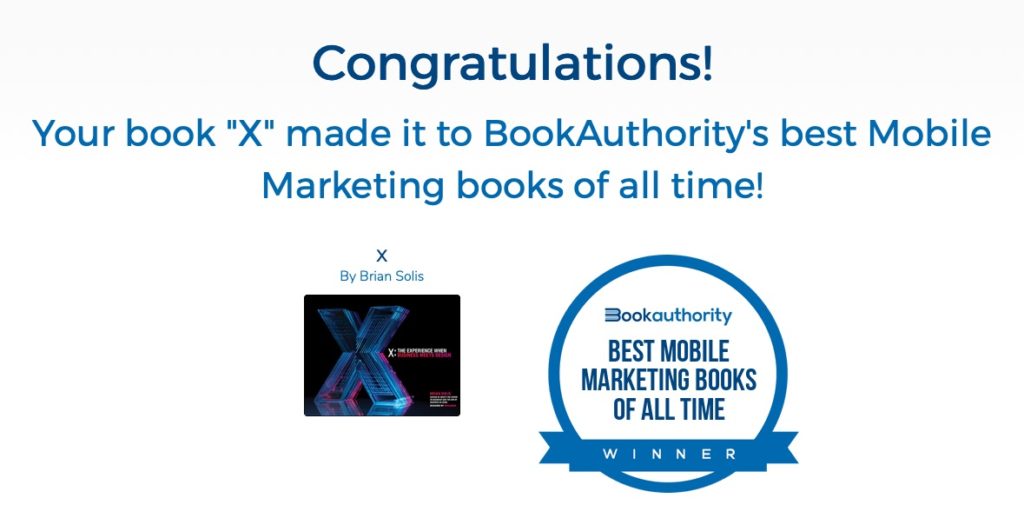 X Ranked Number 6 Best Mobile Marketing Books of All Time by Bookauthority