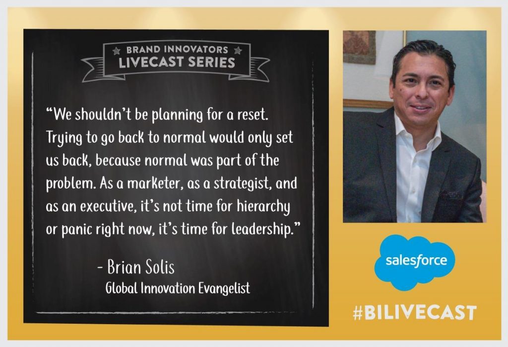 Salesforce’s Global Innovation Evangelist Brian Solis Delivers Virtual Keynote on the Novel Economy at Brand-Innovators Summit
