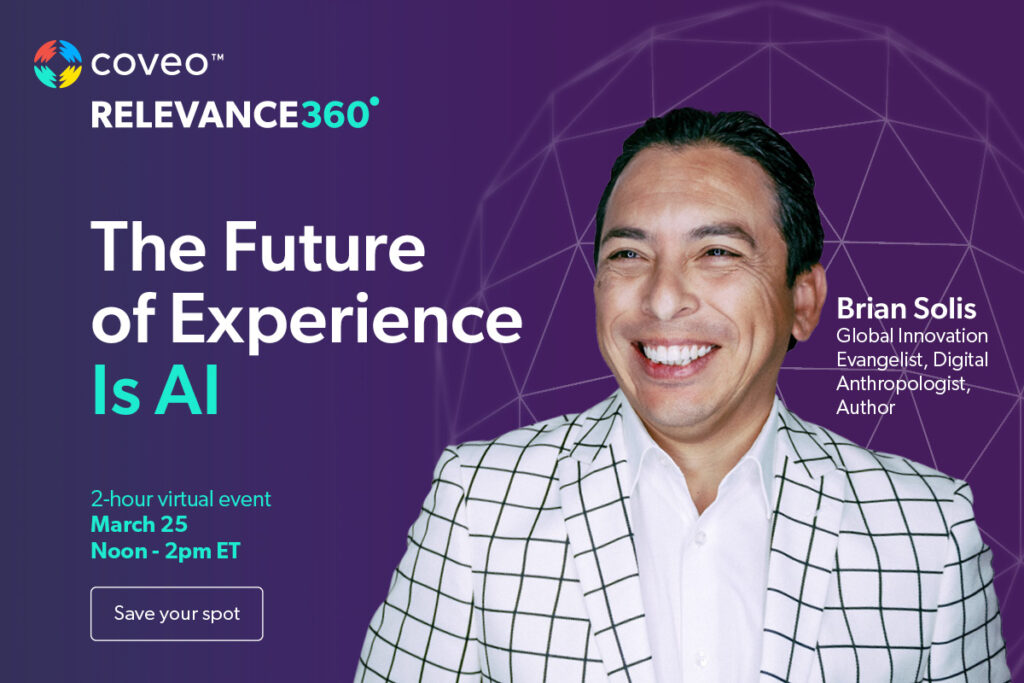 Coveo Announces Ray Wang, Brian Solis, Rachel Powell as Keynote Speakers at Relevance 360
