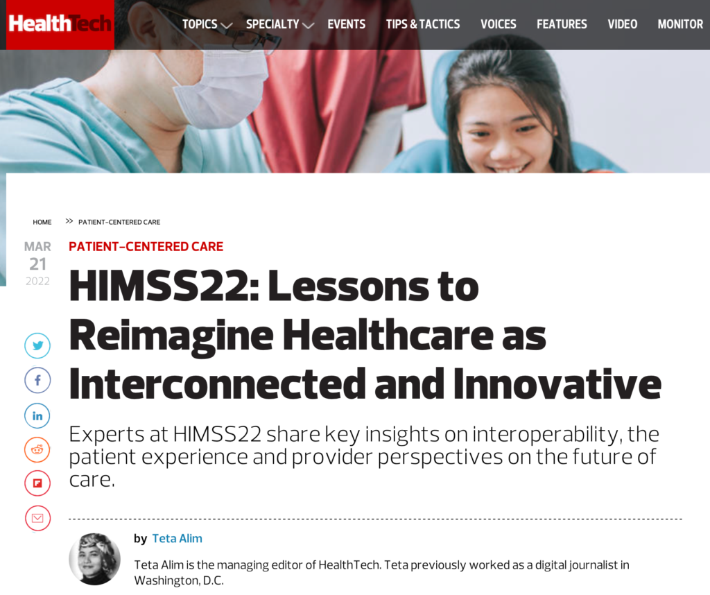 The Future of Patient Experience & Innovative Experience Design in Healthcare: Visionary Keynote at HIMS22