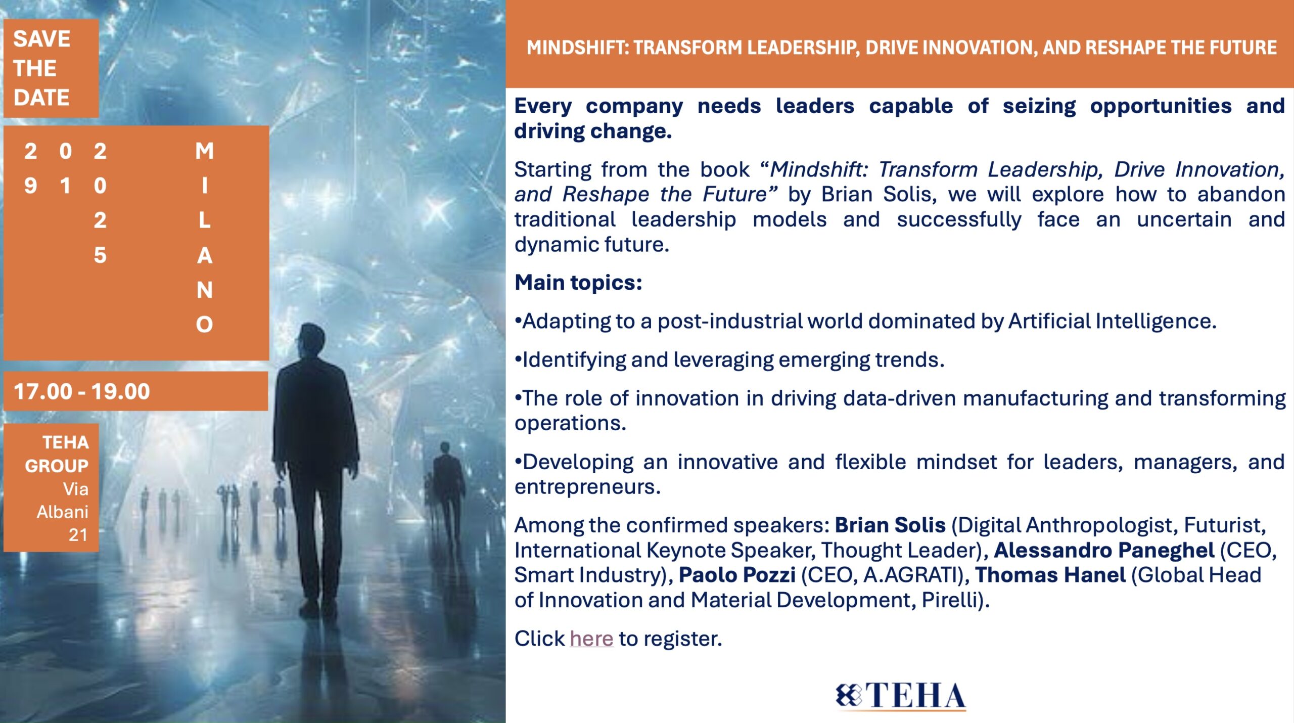 The European House, Ambrosetti, to Host Innotech Salon Featuring 