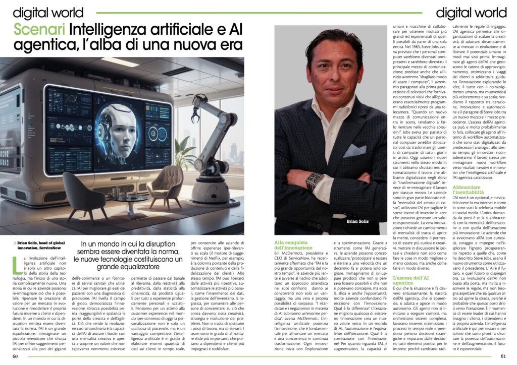 Daily Magazine Italia: Scenari Intelligenza artificiale e AI agentica, l’alba di una nuova era