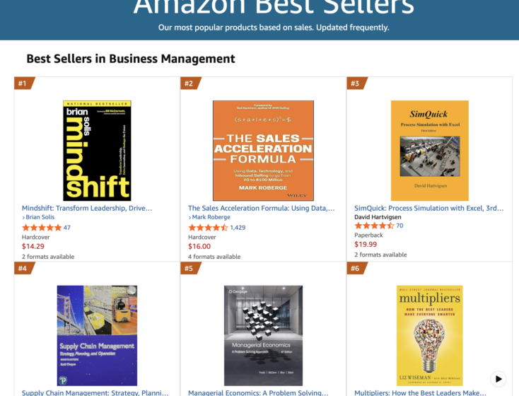 Mindshift Hits Amazon #1 for Business Management Books