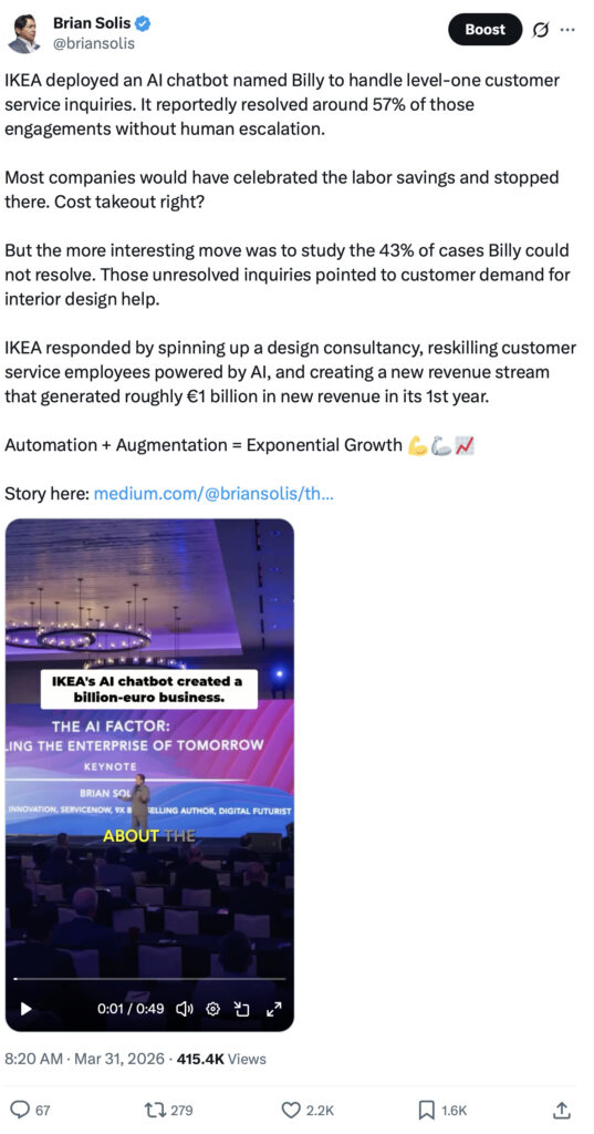 IKEA AI Customer Service Story Goes Viral Because The Company Reskilled Staff Instead of Laying Off Employees