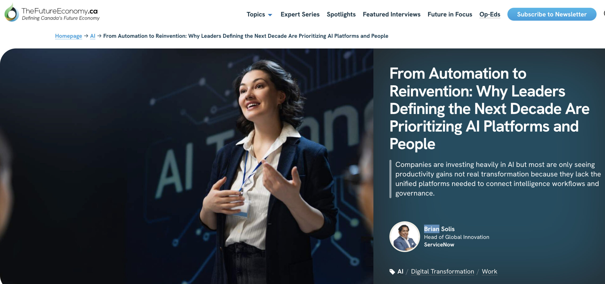 Enterprise Leaders Prioritize AI Platforms and People