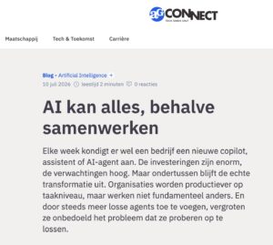 AG Conect: AI kan alles, behalve samenwerken